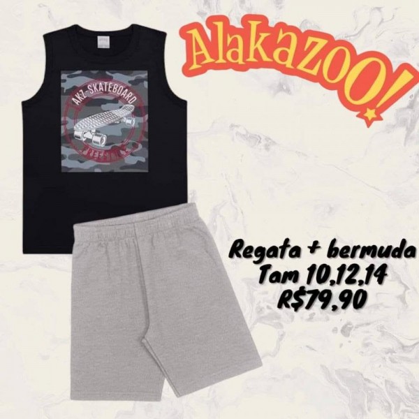 CONJ BERMUDA + REGATA SKATE  TAM 10