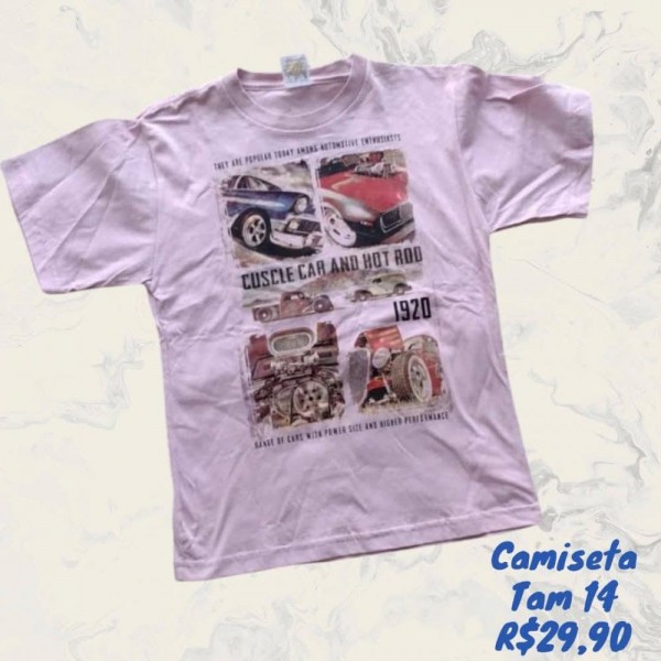 CAMISETA ROSA TAM 14