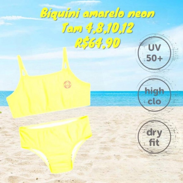 BIQUINI NEON AMARELO TAM 8