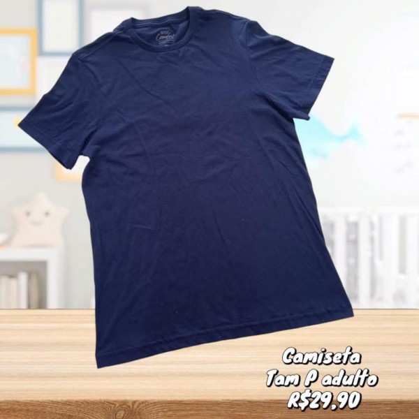 CAMISETA MARINHO ADULTO AZUL TAM P