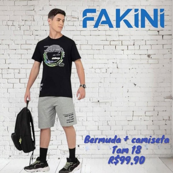 CONJ BERMUDA + CAMISETA  TAM 18
