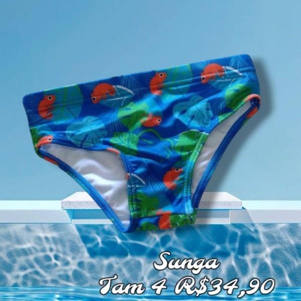 SUNGA COLORIDO AZUL TAM 4