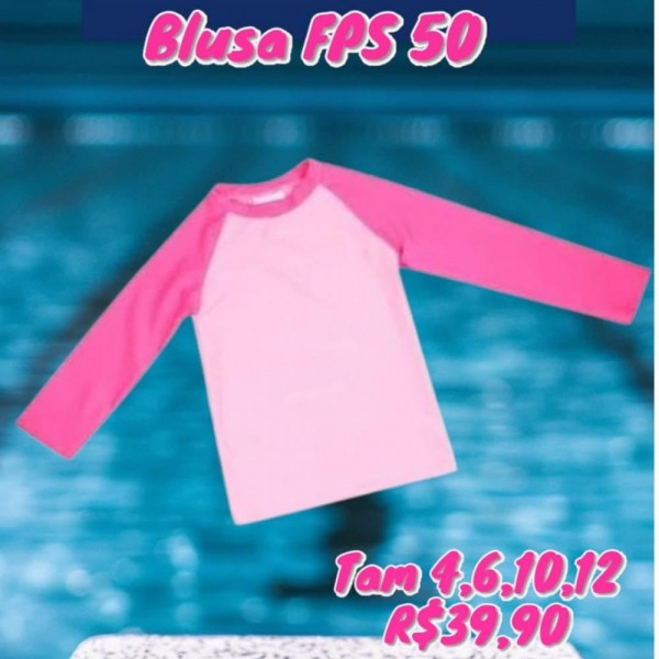BLUSA PROTECAO ROSA TAM 6