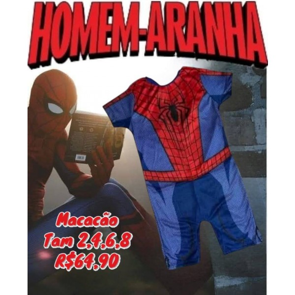 FANTASIA HOMEM ARANHA MACACAO  TAM 4