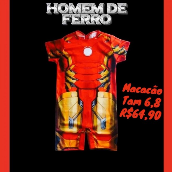 FANTASIA HOMEM DE FERRO MACACAO  TAM 6