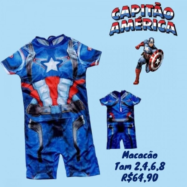 FANTASIA CAPITAO AMERICA MACACAO  TAM 6