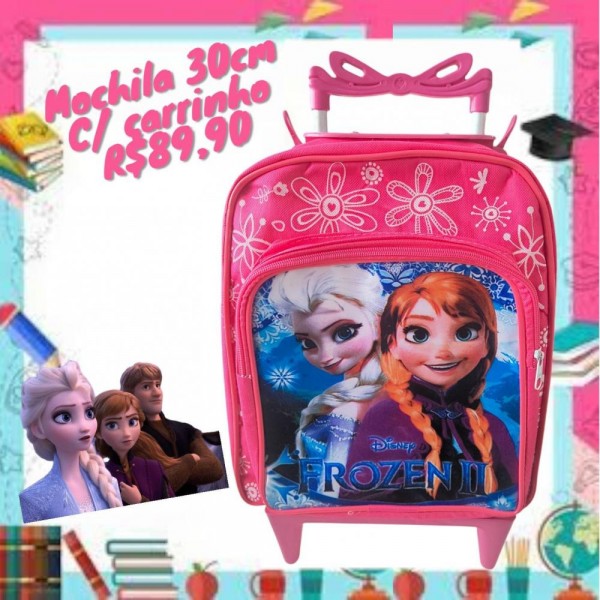 MOCHILA FROZEN C/ RODINHAS 30CM