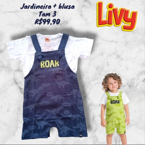 JARDINEIRA E BLUSA  TAM 3