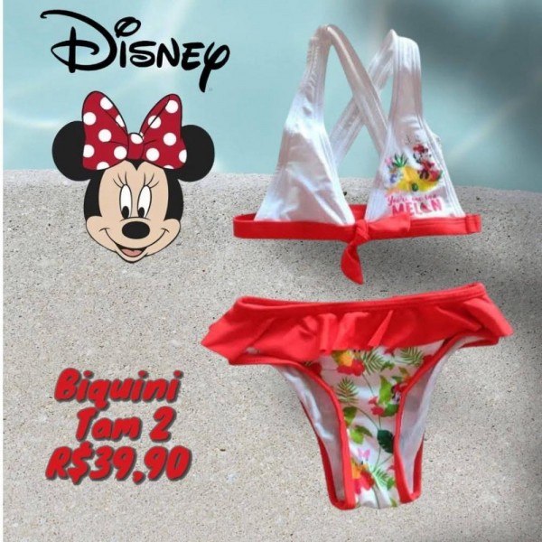 BIQUINI MINNIE BRANCO TAM 2
