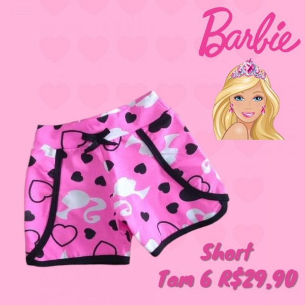 SHORT SUPLEX BARBIE ROSA TAM 6