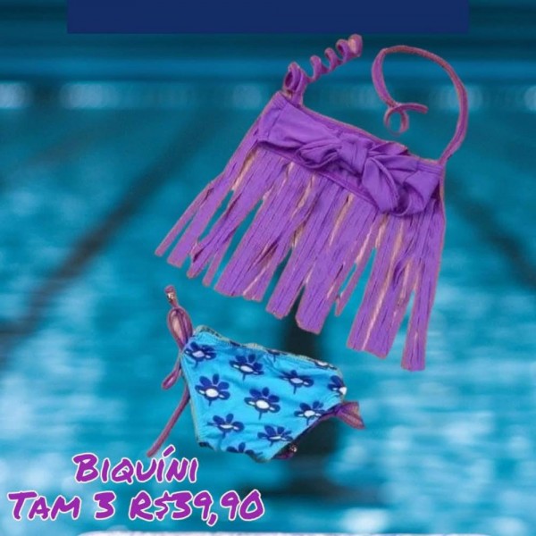 BIQUINI C/ FRANJA ROXO  TAM 3