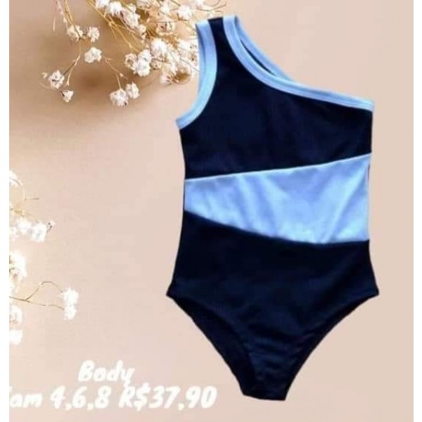 BODY SUPLEX BRANCO PRETO TAM 4