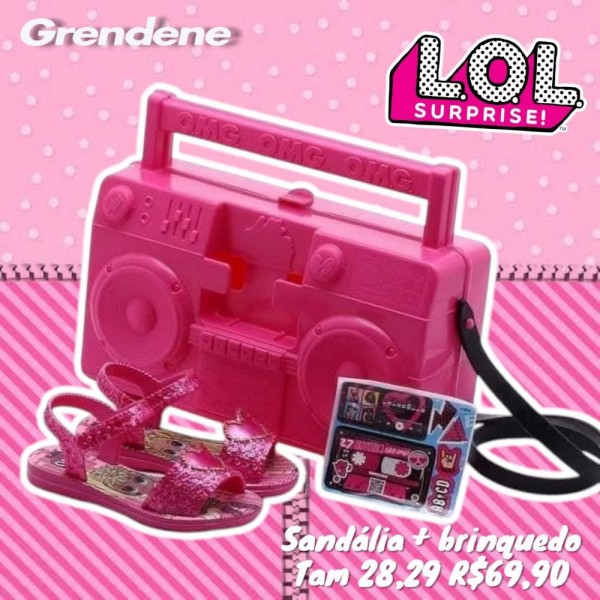 SANDALIA LOL + BRINQUEDO  TAM 29