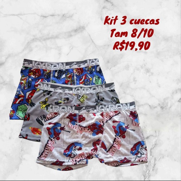 CUECA 3 UN ESTAMPAS DIVERSAS /10  TAM 8
