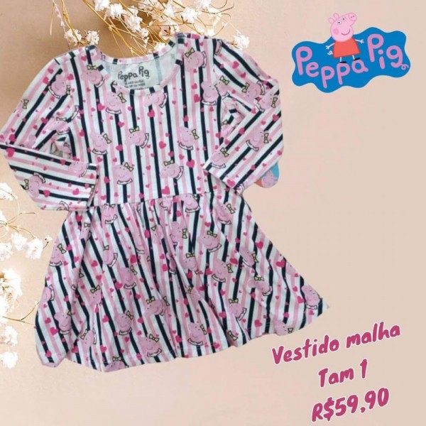 VESTIDO ML PEPPA  TAM 1