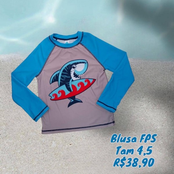 BLUSA PROTECAO UV TUBARAO  TAM 5
