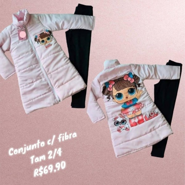 CONJ LEGGING + CASACO LOL /4  TAM 2