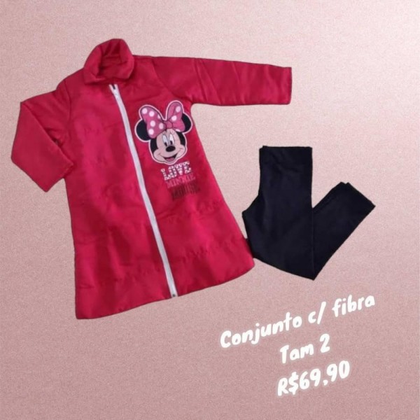 CONJ LEGGING + CASACO MINNIE /4  TAM 2