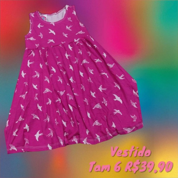 VESTIDO ROSA TAM 6