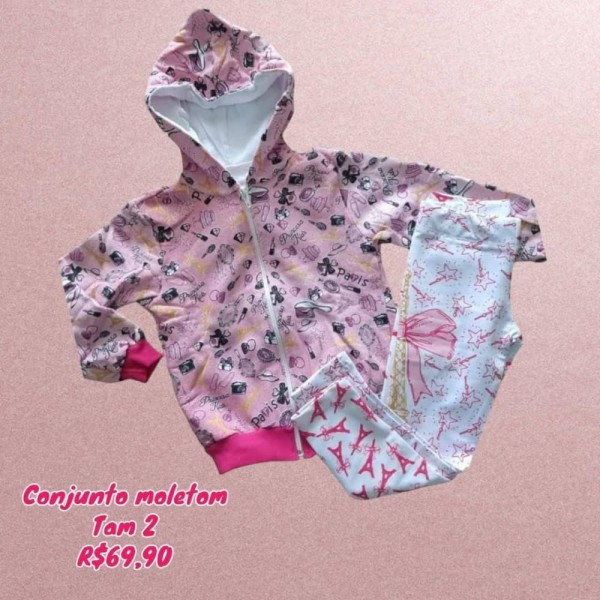CONJ LEGGING + CASACO ROSA TAM 2