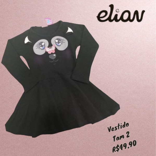 VESTIDO ML PRETO TAM 2