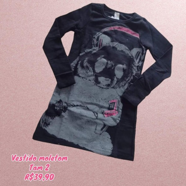 VESTIDO ML PRETO TAM 2