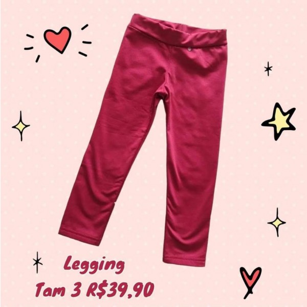 LEGGING VERMELHA  TAM 3