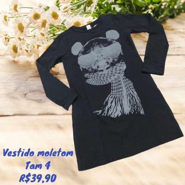 VESTIDO ML PRETO TAM 4