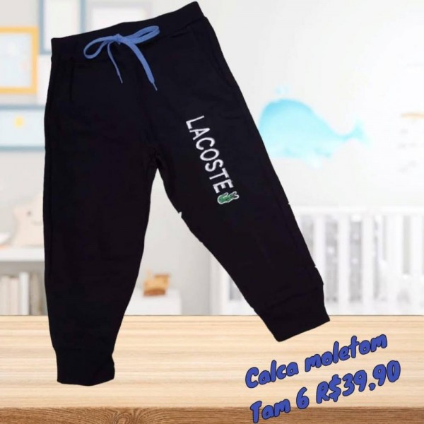 CALCA MOLETOM LACOSTE  TAM 6