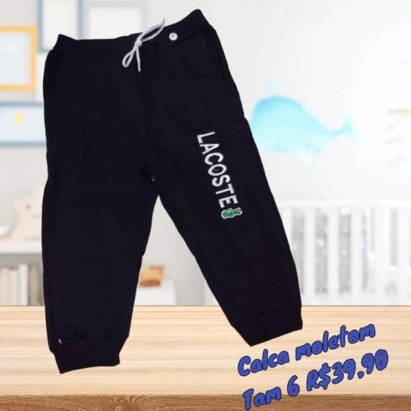 CALCA MOLETOM LACOSTE  TAM 6
