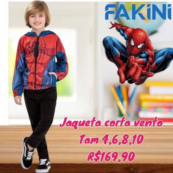JAQUETA HOMEM ARANHA  TAM 8