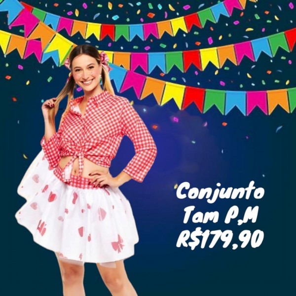 BLUSA + SAIA ADULTO  TAM P