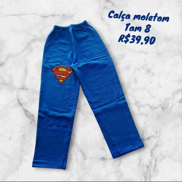 CALCA MOLETOM SUPERMAN  TAM 8