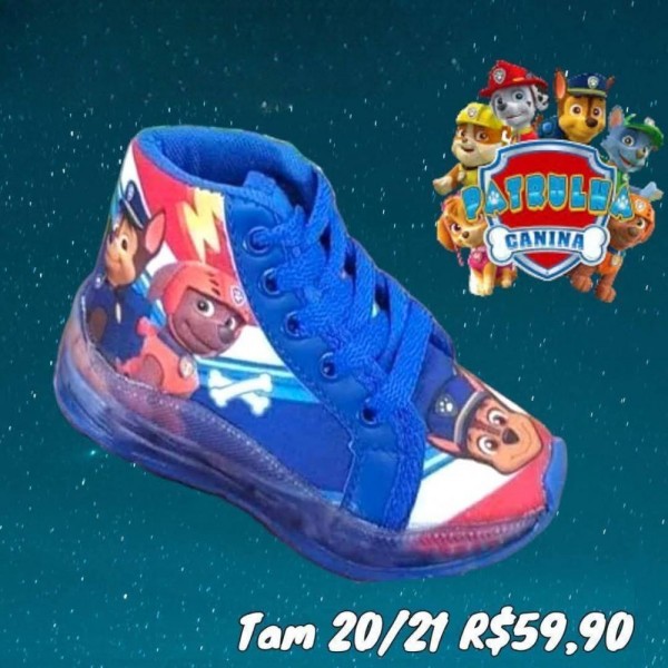TENIS PATRULHA C/ LED /21  TAM 20