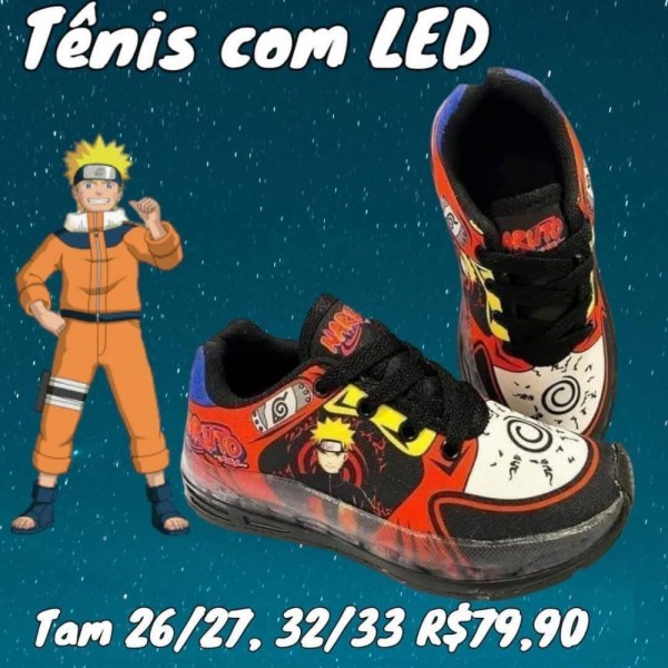 TENIS NARUTO C/LED /7  TAM 26
