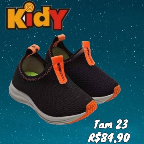 TENIS MEIA /LARANJA PRETO TAM 23