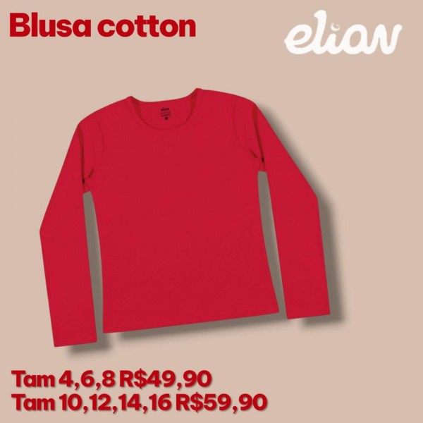 BLUSA ML VERMELHA  TAM 14