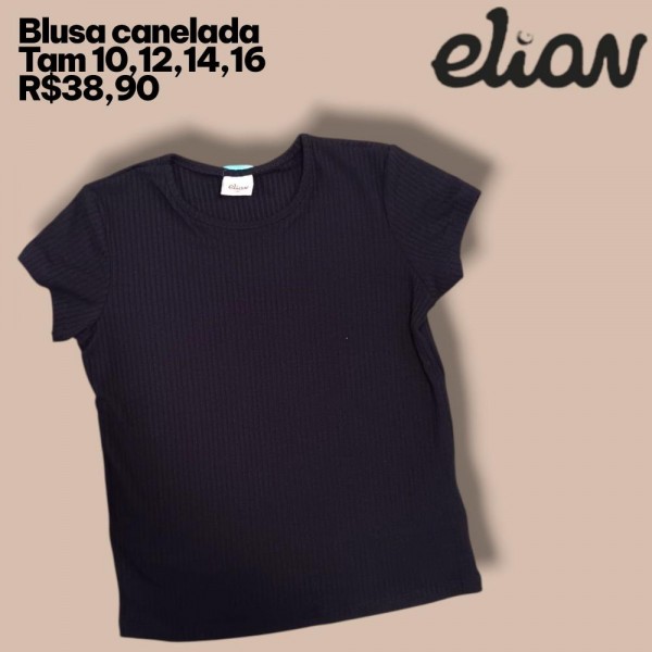 BLUSA MC CANELADA  TAM 12