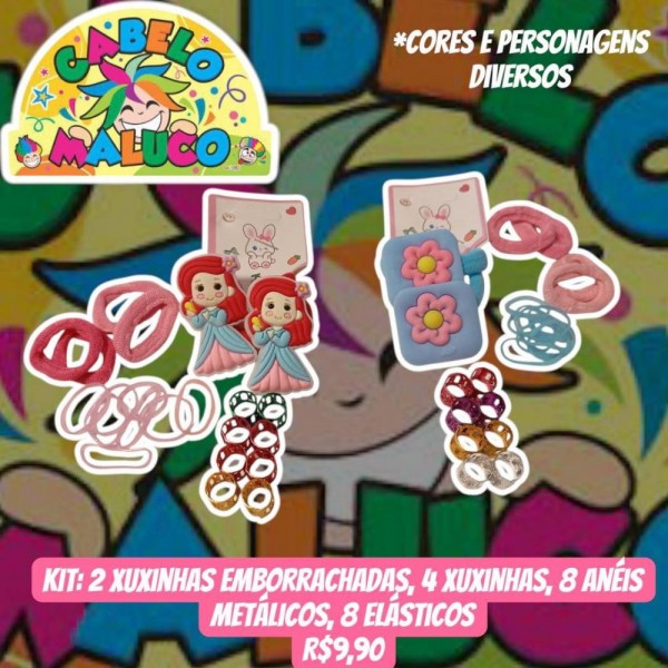 KIT ACESSORIO CABELO MALUCO