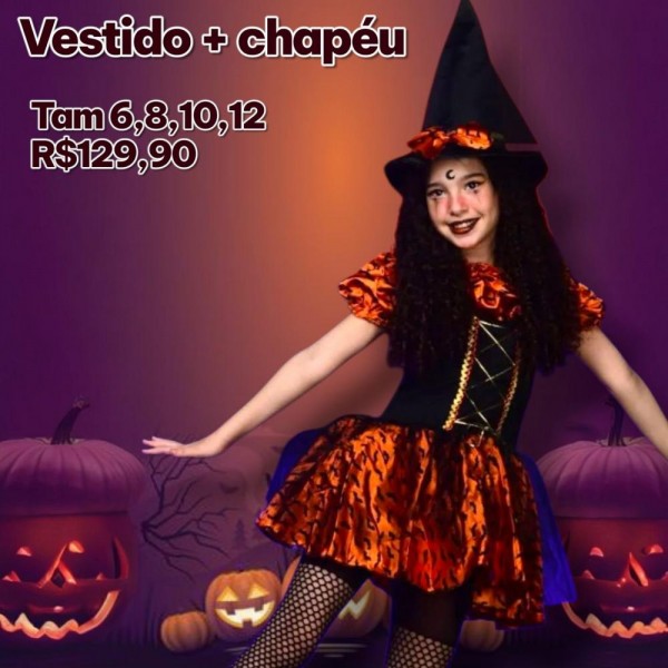 FANTASIA BRUXINHA LARANJA TAM8