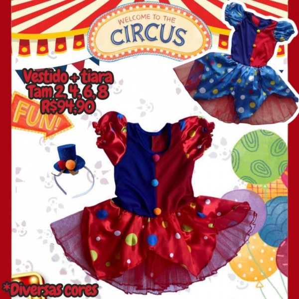 FANTASIA VESTIDO PALHACA TAM 2