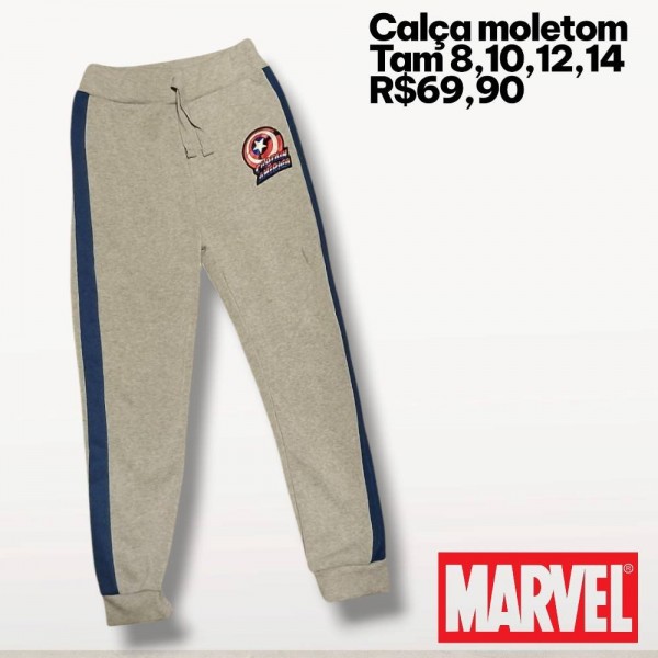 CALCA MOLETOM CAPITAO AMERICA TAM 10