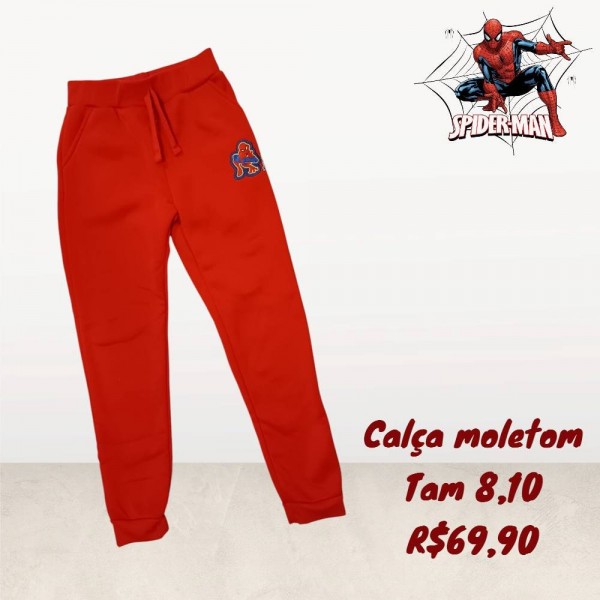 CALCA MOLETOM HOMEM ARANHA TAM 10