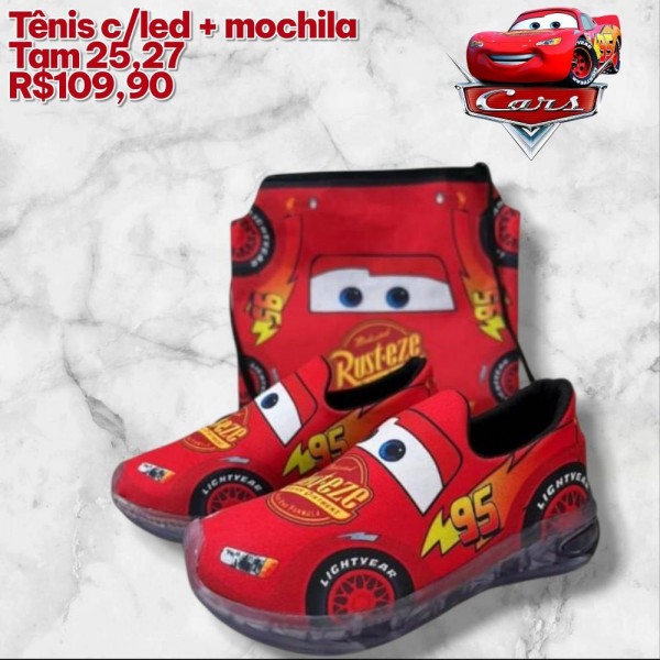 TENIS C/LED + MOCHILA MCQUEEM TAM 25