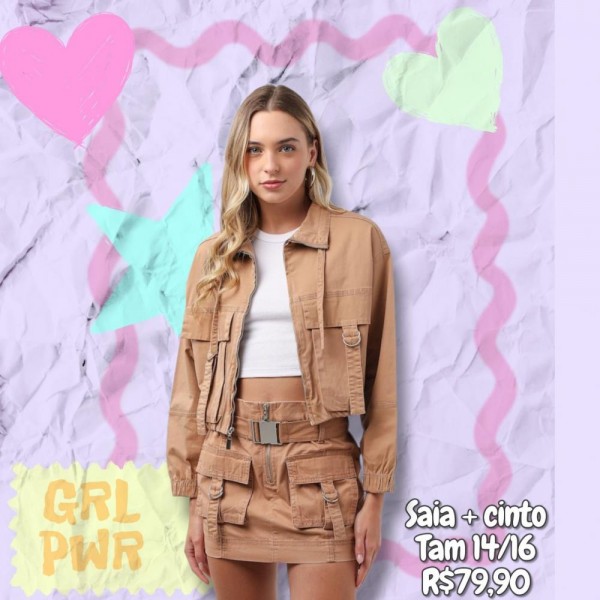 SAIA CREME + CINTO TAM 14/16