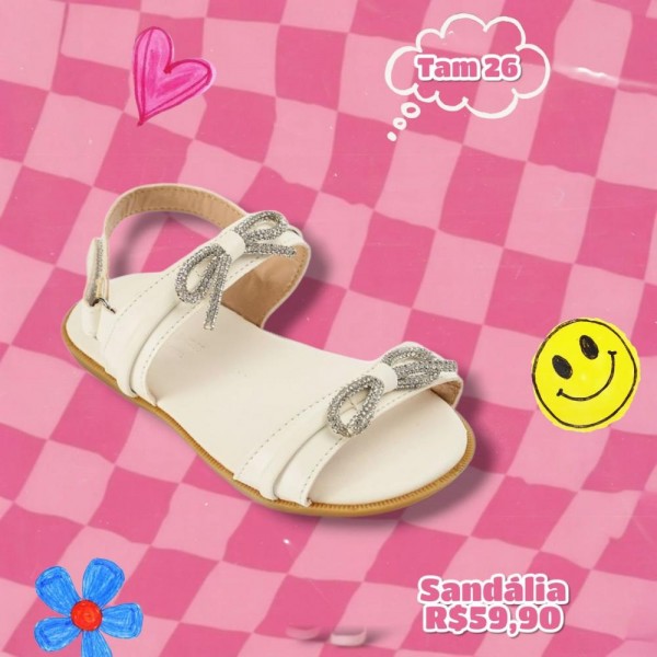 SANDALIA  BRANCA TAM 26
