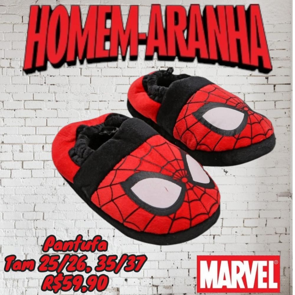 PANTUFA HOMEM ARANHA /26  TAM 25