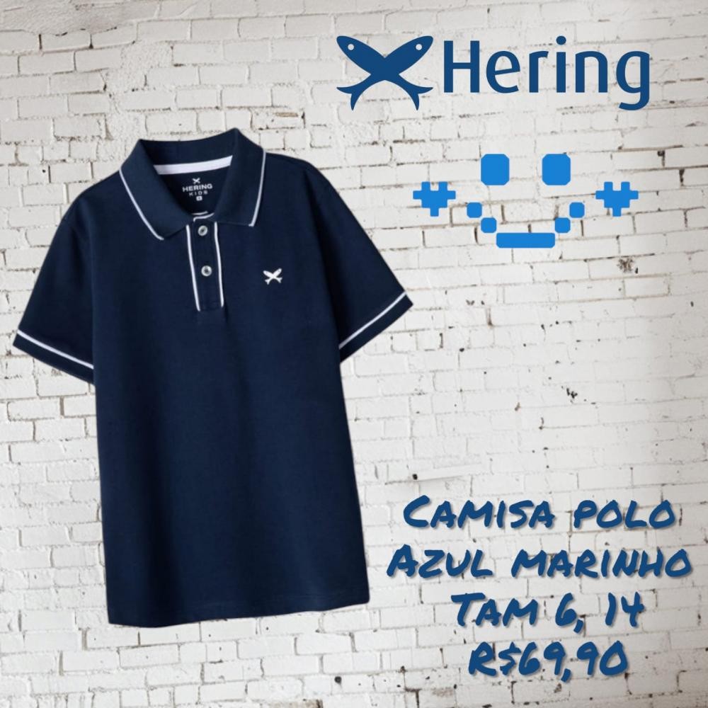 CAMISA POLO MARINHO AZUL TAM 14