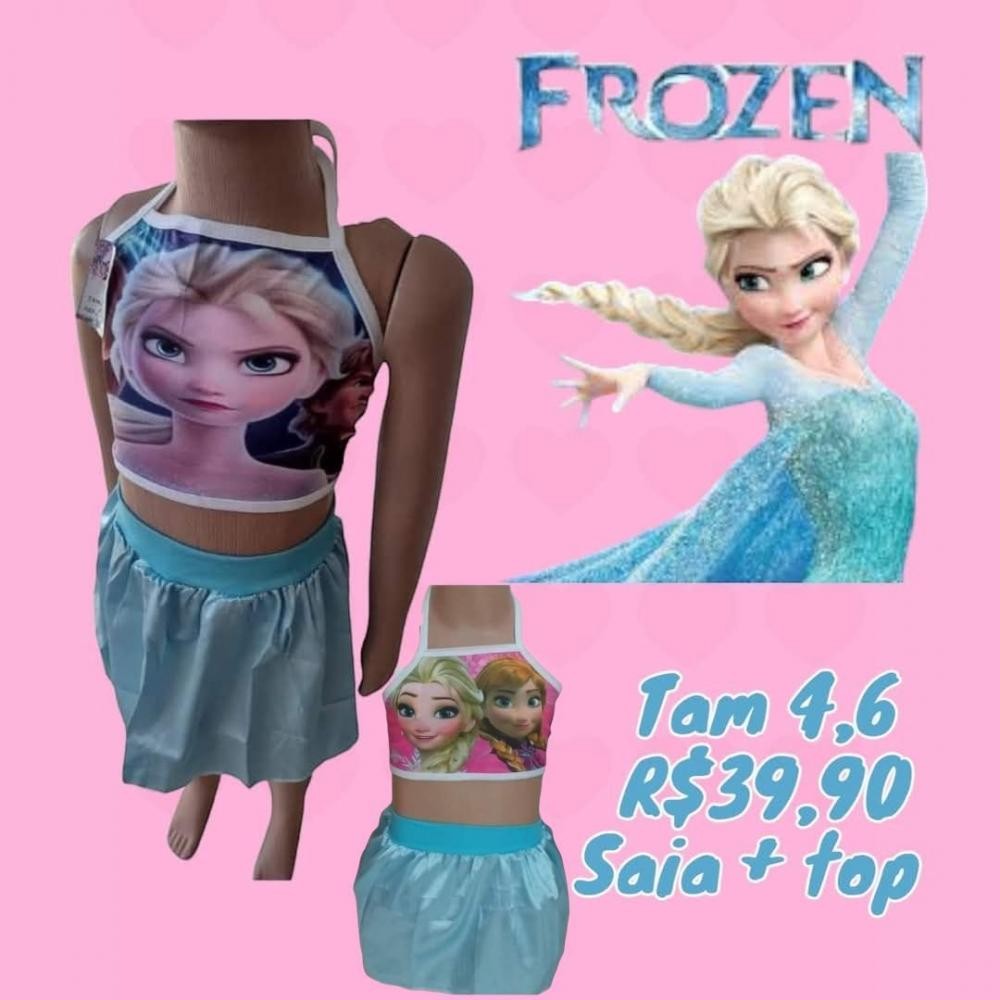 FANTASIA CONJ SAIA + TOP FROZEN  TAM 6