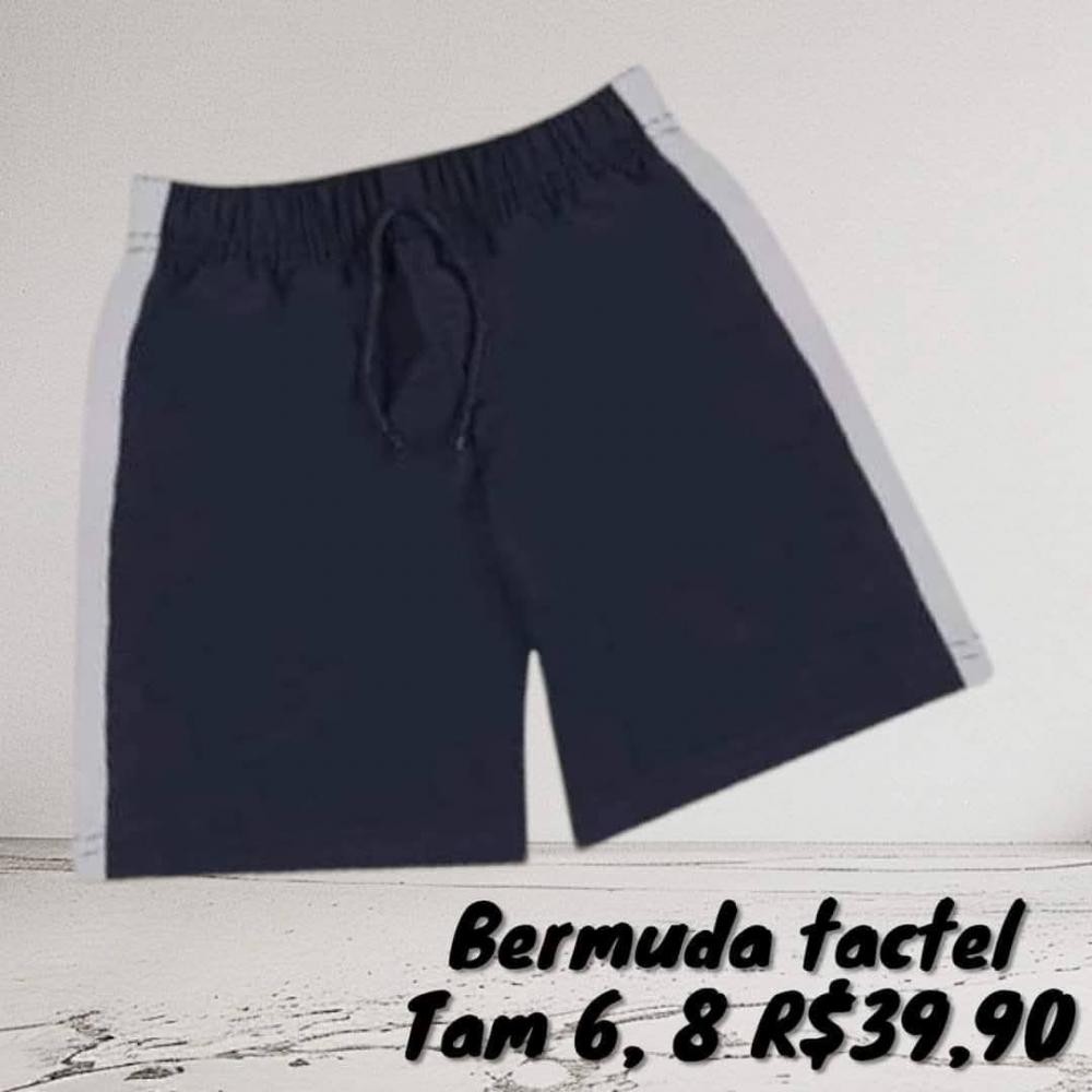 BERMUDA MARINHO TACTEL AZUL TAM 6